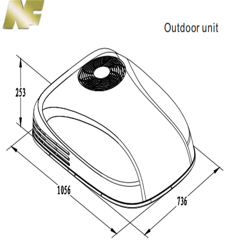 Top Mounted MOTOR HOME air conditioner